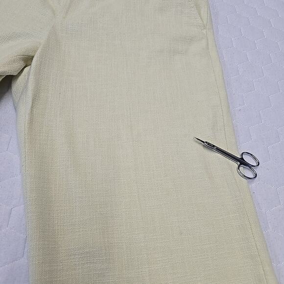 Club Monaco Yellow Textured Blazer & Matching Bootcut Crop Trousers Suit Set 6 - Picture 14 of 14